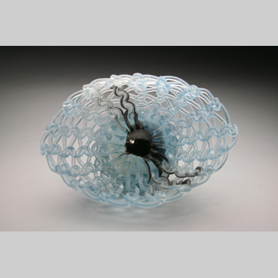 Baskets & Bowls - Watch Kiln cast lead crystal knitted glass