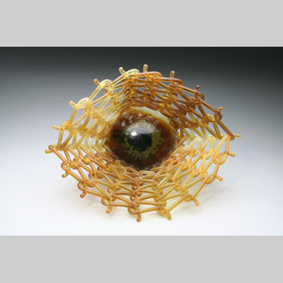 Baskets & Bowls - Lash Kiln cast lead crystal knitted glass