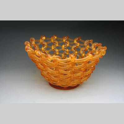 Baskets & Bowls - Yield Kiln cast lead crystal knitted glass