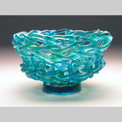 Baskets & Bowls - Rumba Kiln-Cast lead crystal knitted glass