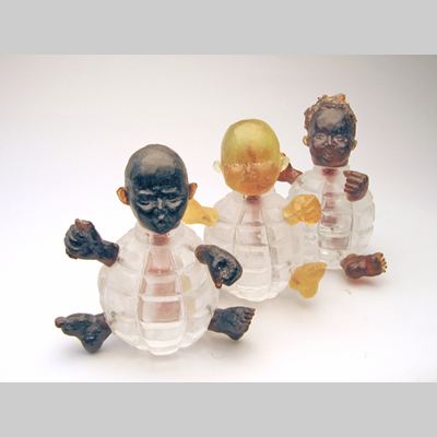 Bombs & Babies - Baby Boomers Hot cast & kiln cast glass & copper