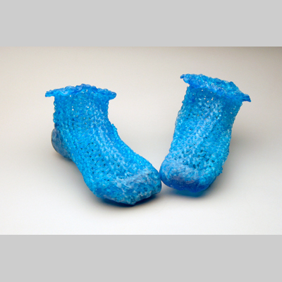 Shoes & Socks - Be all End all Kiln-Cast lead crystal knitted glass