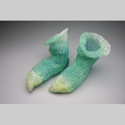 Shoes & Socks - Free & Easy Kiln-Cast lead crystal knitted glass