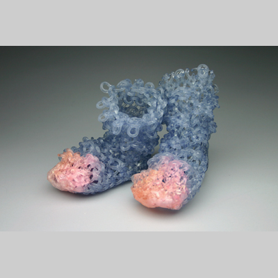 Shoes & Socks - Higgledy Piggledy Kiln-Cast lead crystal knitted glass