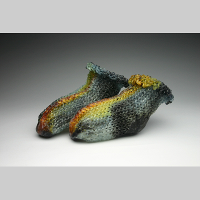 Shoes & Socks - Fire & Brimstone Kiln-Cast lead crystal knitted glass