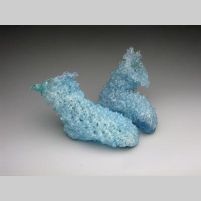 Shoes & Socks - Back & Forth Kiln-Cast lead crystal knitted glass
