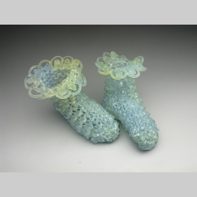 Shoes & Socks - Bloom & Grow Kiln-Cast lead crystal knitted glass