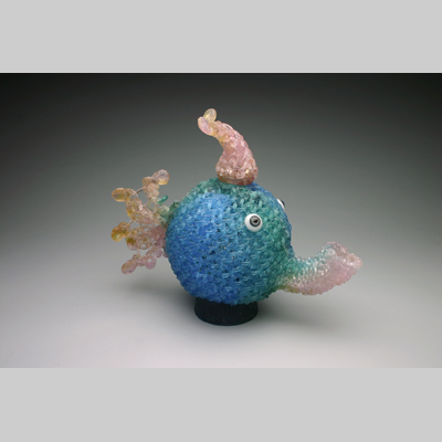 Teapots & Tanqueray - Blow - A teapot based on a Blowfish Kiln-Cast lead crystal knitted glass