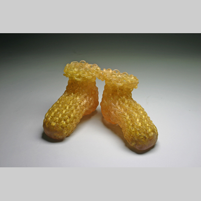 Shoes & Socks - Sugar & Spice Kiln-Cast lead crystal knitted glass