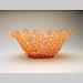 Baskets <br>& <br>Bowls - Peachy Kiln-Cast lead crystal knitted glass