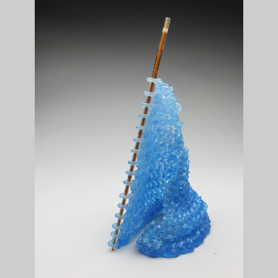 Knitting & Knitted - Measure Up - How do you measure up?  Using a scaled pipette as the measuring tool might be misleading. Kiln-Cast lead crystal & pipette