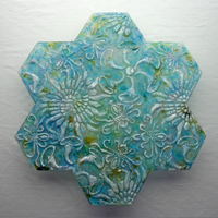Carol Milne, Tessellations, recycled kiln cast lead crystal, Garden Tile #5