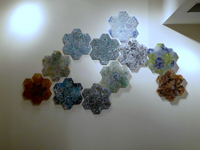Carol Milne, Tessellations, Garden Tile installation at Meyer/Wells Showroom in Seattle Design Center